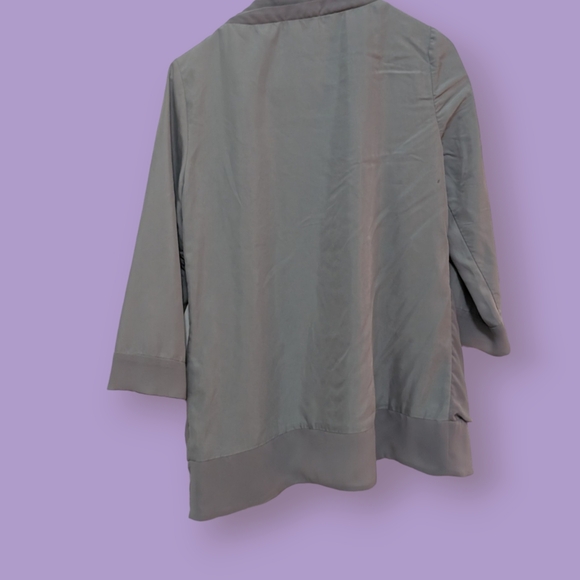 Lauren Conrad Grey Pocketed Shawl Cardigan, Size XS - Picture 2 of 2